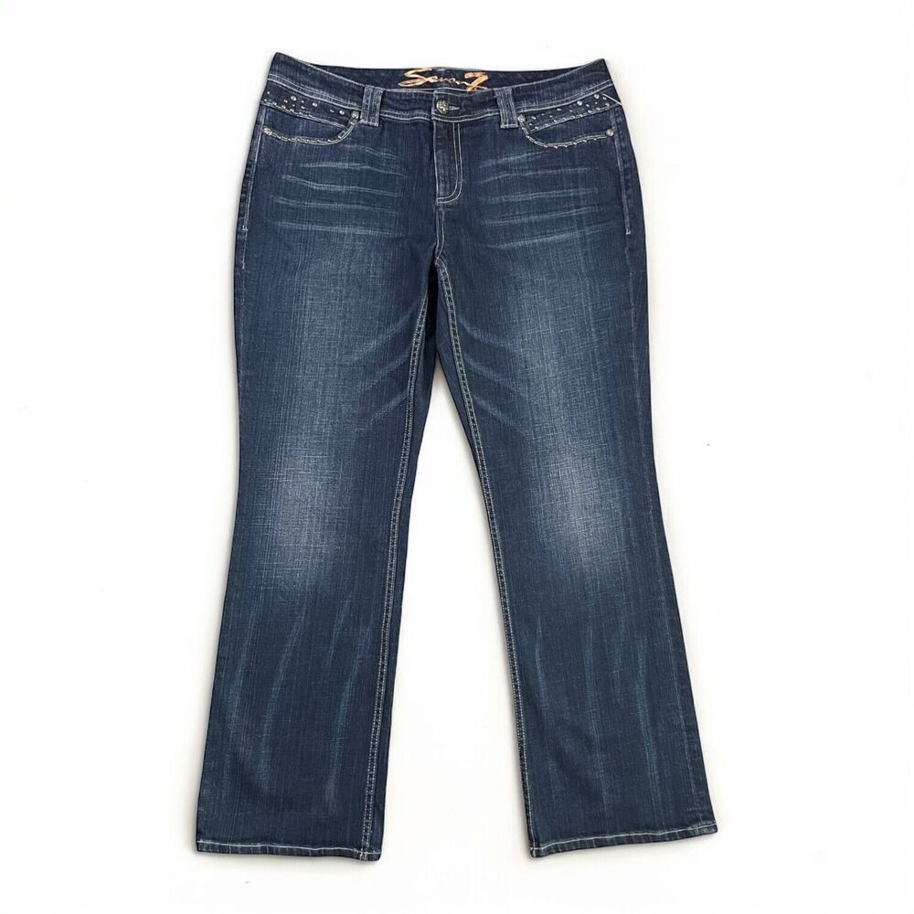Seven7 x Lane Bryant Slim Boot Stud Embellished Y2K Jeans Women's Size 20 NWT